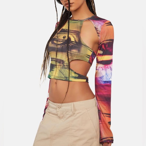 ❌SOLD❌ Jaded London Eye Crop Top - Picture 5 of 6